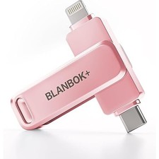 BLANBOK+MFi Certified 512GB, USB Flash Drive for iPhone/iPad/Android/PC (Pink) picture