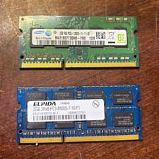 Samsung and Elpida 4GB (2x2GB) DDR3 PC3-12800S 204-Pin SO-DIMM Non-ECC RAM picture