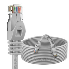 30 ft CAT6 Network Ethernet Patch Cable XBOX PS3 30 feet GIGABIT 500MHz Gray picture