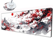 Cherry Blossom Mouse Pad Sakura 36x12 Desk Mat Japanese Desk Pad Gaming Large... picture