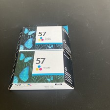2-HP 57 Tri-Color Original Ink Cartridges (Model C6657AN) Expired See Pic 4 Date picture