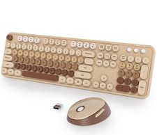 Wireless Keyboard Mouse Combo Retro Typewriter Gradient Colorful Windows picture
