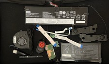 Laptops Replacement Parts Lot 2 battery  Fan Speakers Cables and more picture