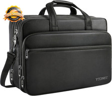 Men's Laptop Briefcase 17 Inch Expandable Business Bag Office Travelss picture