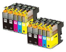 10 PK Quality Ink Set w/ Chip fits Brother LC101 LC103 MFC J650DW J875DW J870DW picture