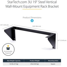 StarTech 3U Vertical Wall Mount Rack Bracket picture