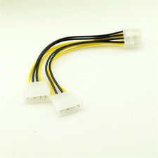 10x ATX 8Pin EPS12V to 2x4 Pin Molex Male Motherboard Power Supply Adapter Cable picture