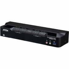 ATEN 4-Port USB 3.0 8K DisplayPort KVMP Switch Cables included picture