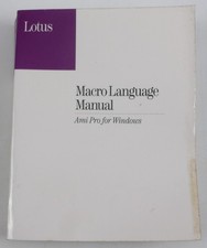Macro Language Manual Ami Pro for Windows - Lotus 1992 picture