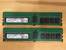 Lot 2x 8GB (16GB) Micron MTA18ASF1G72PZ-2G1A2IK 2133MHz DDR4 RDIMM Server Memory picture
