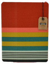 Fossil Keyper iPad Tablet Case Sleeve Hard Cover Multi Stripe New picture