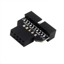 Front Panel Plug USB2.0 9Pin Female to USB3.0 19Pin Male Adapter For Mainboard picture