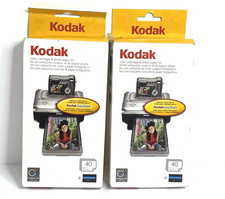 Lot of 2 KODAK PH-40 Color Cartridge & Photo Paper Kits - Total 80 sheets 2 cart picture