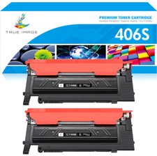 2 x Compatible Black Toner Compatible With Samsung CLT-K406S Xpress C410W C460FW picture