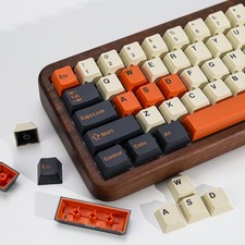 Orange Carbon PBT Double Shot Keycap Set 174 Keys Retro Custom Cherry Profile picture