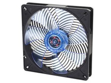 Silverstone AP141 140mmx25mm Transparent blue UV fan blades, black frame Fan picture