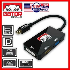 Mini DisplayPort Thunderbolt Male To DVI HDMI VGA Adapter Converter Cable 4 in 1 picture