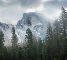 Landscape nature yosemite national park trees forest Custom Gaming Mat Desk picture