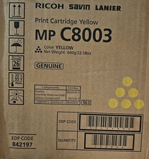 Ricoh MP C8003 Toner Cartridge 842197 Yellow  Genuine OEM Sealed NEW picture