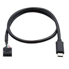 chenyang USB 2.0 Front Panel Header 9/10Pin to C Male Mainboard Black picture