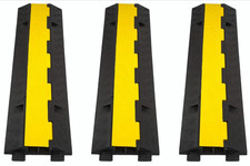 3 Pack Cable Ramp 2 Channel Rubber Cord Protector 11000lb picture