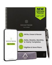 Reusable Planner Letter Size 8.5x11 Black Rocketbook Flex FXLTFX picture