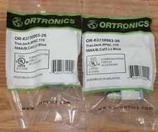 Lot of 2 - Genuine Ortronics (OR-63730003-26) TracJack Light Blue Jacks  picture