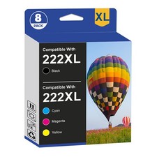 8 Pack T222XL 222XL Replacement Ink Cartridge for Epson WF-2960 XP-5200 Printer picture