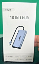 MCY 10-in-1 USB-C Hub Dual HDMI 4K 60Hz 8K 30Hz 100W PD Ethernet SD Card Reader picture