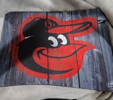 Baltimore Orioles Bird Logo Pictorial Mouse Pad - Black & Red picture