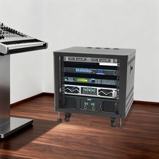 9U Rolling Server Rack with Locking Doors and Cable Management Ports picture