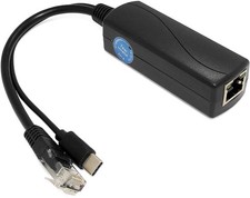 Gigabit Type C PoE Splitter 5V 3A, IEEE 802.3af/at Standard, 10/100/1000Mbps ... picture
