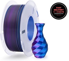 Filamento PLA Silk de 1,75 mm, tres colores: azul, morado y negro, 250 g picture