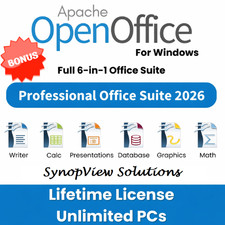 Open Office Home and Student 2026 for Windows w Bonus 2.2k Fonts on USB picture