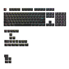 Gaming - GPBT Backlit Keycaps (Black) Translucent Shine Through Legends, Fits... picture