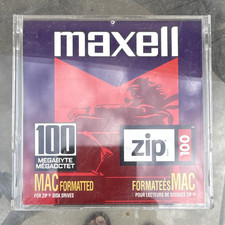 Maxell 100MB Zip Disk MAC Formatted Zip 100-MAC 580105 Jewel Case picture