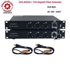 2CH AES50 + 1CH Gigabit Fiber Extender 10KM Digital Audio Transmitter 100-240V picture