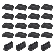 Silicone TV  Anti-Dust Stopper Cap Cover for FEMALE Port Black 20pcs picture