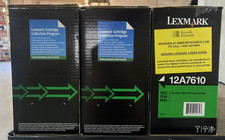 x3 GENUINE LEXMARK 12A7610 EXTRA HIGH YIELD PRINT CARTRIDGE T632 T634 picture