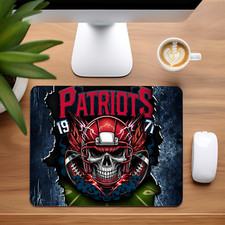 New England Patriots Skull Custom Non-Slip Neoprene Mouse Pad Home Office picture