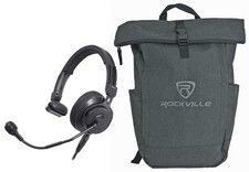 Audio Technica BPHS2Sa-XF4 Single-Ear Broadcast Headset w/ 4-Pin XLRF+Backpack picture