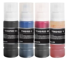 4-Pack Refill Ink Bottle for Epson 502 ET-4760 ET-2760 ET-2750 ET-3760 ET-2850 picture