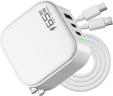 65W GaN USB-C Wall Charger for Samsung Galaxy S24 Dell XPS Laptop – with Cable picture