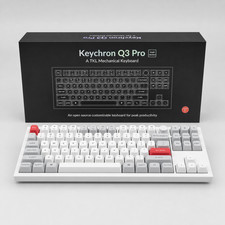 Keychron Q3 Pro Q3P-P1 Red Switch Wireless Mechanical Keyboard RGB Mac/PC White™ picture
