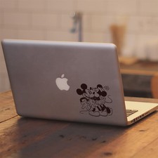 Disney Retro Mickey Minnie Kiss for Macbook Air Pro Laptop Vinyl Decal Sticker picture