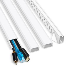 62.8in Cable Cover Wall, White Wire Cover for Wall, Paintable Cord Cover Wall K picture