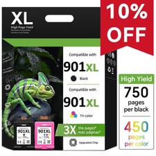 901XL Ink Cartridges for HP 901XL Officejet 4500 J4540 J4550 J4580 J4640 Lot picture
