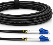 Elfcam 200m/656.1ft Shielded Armored Fiber Optic Cable LC/UPC to OS2 picture