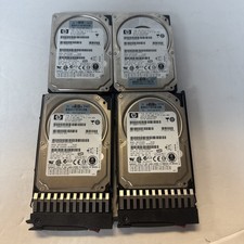 Lot of 4 HP 36GB 10K RPM SAS Single Port HDD (395924-001) DG036A9BB6. Tested picture