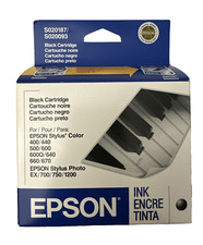 Genuine Epson S020187 / S020093 Black Ink Cartridge Epson Stylus Expired 07/2007 picture